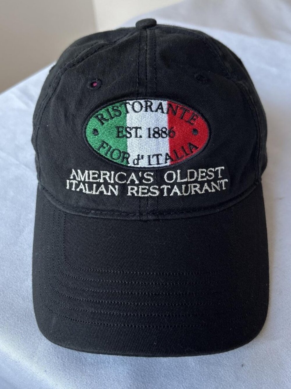 Ouray Sportswear Fior d'Italia San Francisco Hat Black Italian Restaurant Dad Ca